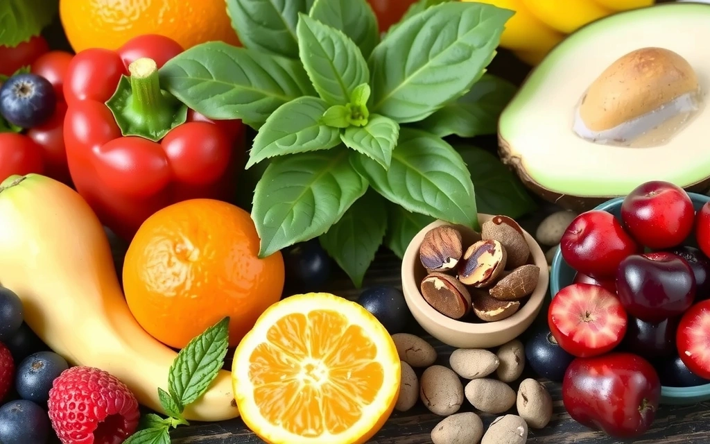 Diverse vitamine naturale din plante și alimente