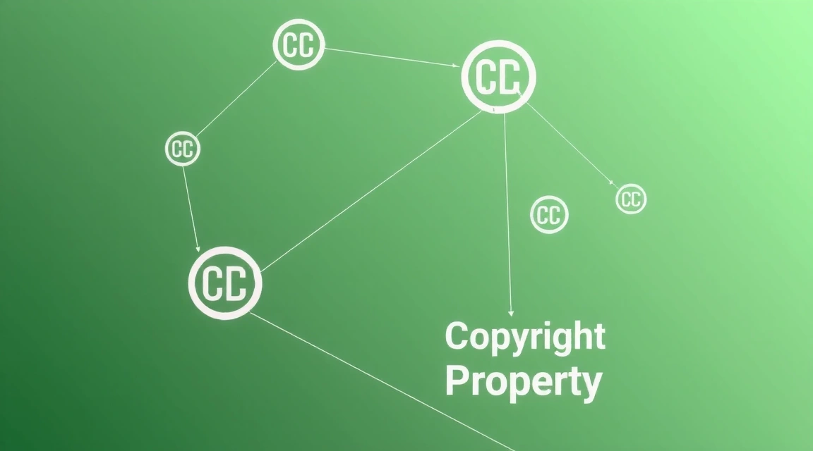 Imagine abstractă reprezentând drepturi de autor și proprietate intelectuală